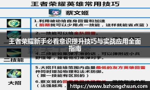王者荣耀新手必看意识提升技巧与实战应用全面指南